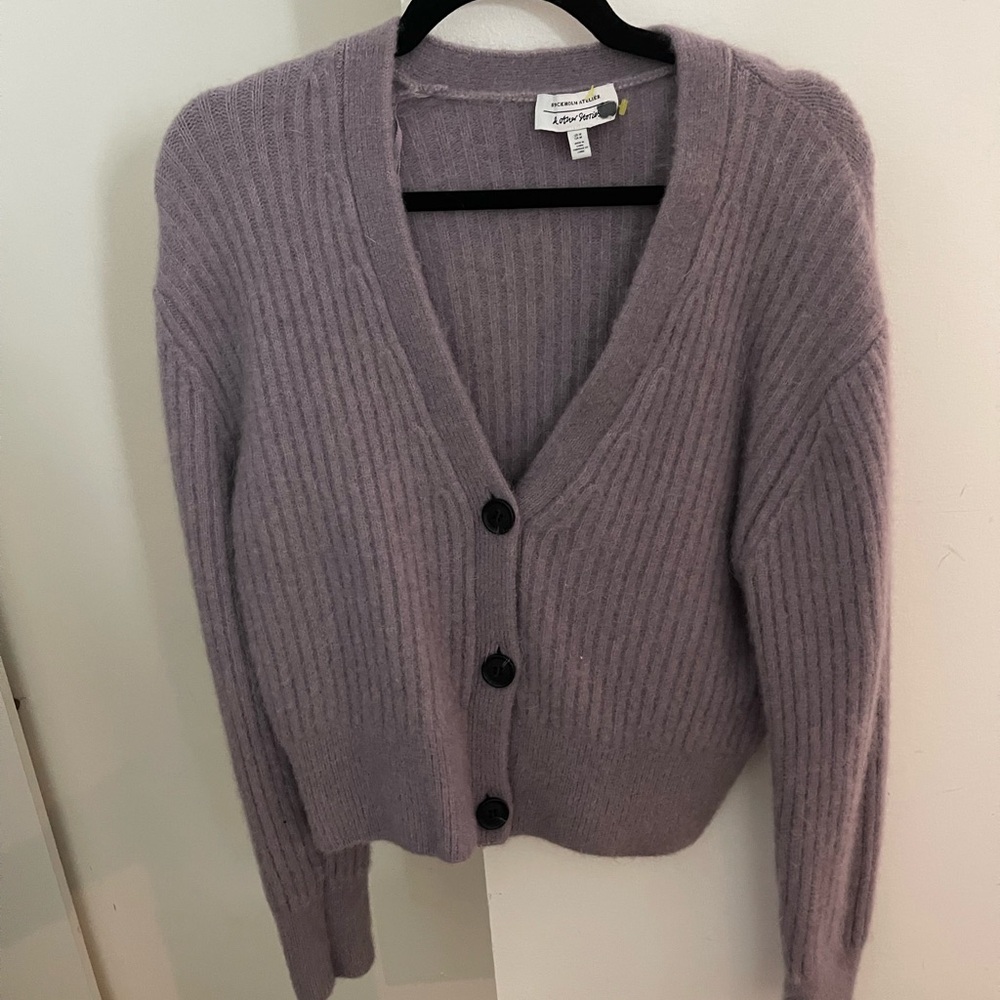 & Other Stories Lavender Button-Up Women Sweater